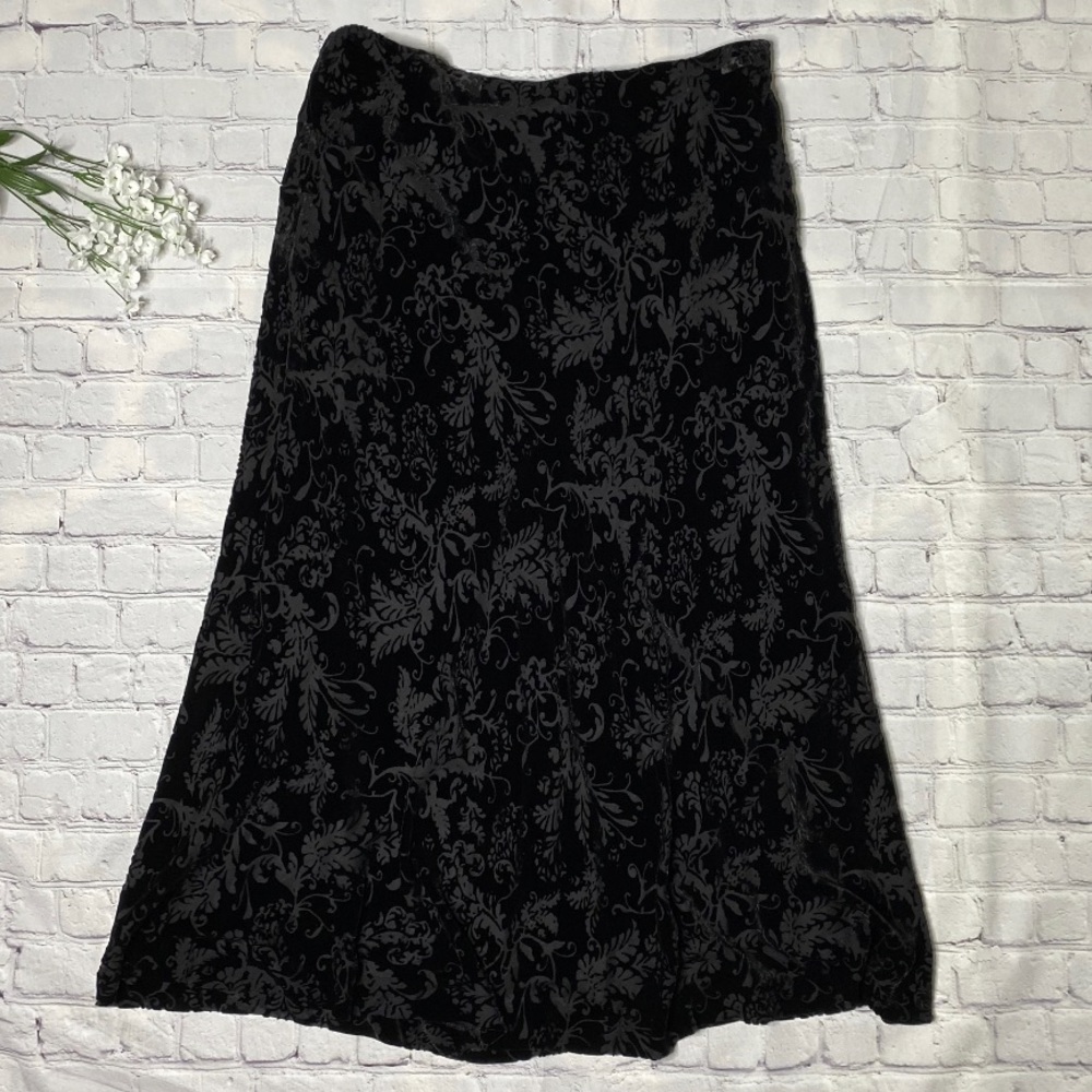 Women’s Lauren Ralph Lauren Black Silk Blend Maxi Skirt Size 16W NWT